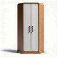 Wooden wardrobe with gray doors and black handles 70 x 40 x 160cm