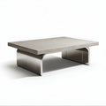 Concrete coffee table with stainless steel base 120 x 80 x 30cm