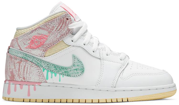 Air Jordan 1 Mid SE GS  Ice Cream  DD1666-100